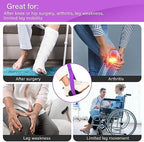 39'' Long Leg Lifter Strap with Padded Handgrips and Feet Loop,Rigid Leg Lifter Hip&Knee Replacement Surgery Recovery Kit,Mobility Aids Foot Lifter Easily Get in and Out of Bed,Car,Wheelchair
