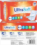 500 Premium 4 in 1 Laundry Dryer Sheets (6.4"x9") w/Easy-to-Dispense Box,Fabric Softener Fresh Scent Made in USA,Drive Clothes Ultra Soft,Reduce Static Cling,Help Prevent Wrinkles & Repel Pet Hair