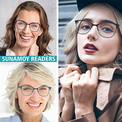 Progressive Multifocal Reading Glasses Women Cat Eye No Line Multifocus Transition Blue Light Reader Lady Metal Frame