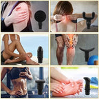 Massage Gu-n Attachments, 20pcs Relaxation Massager Heads with 2pcs Drawstring Bag Different Massager Heads to Meet Different Needs for Deep Tissue Percussion Plug and Play(Black)