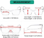 Eyekepper 4 Pack Ladies Reading Glasses - Oversized Square Design Readers for Women Transparent +2.00
