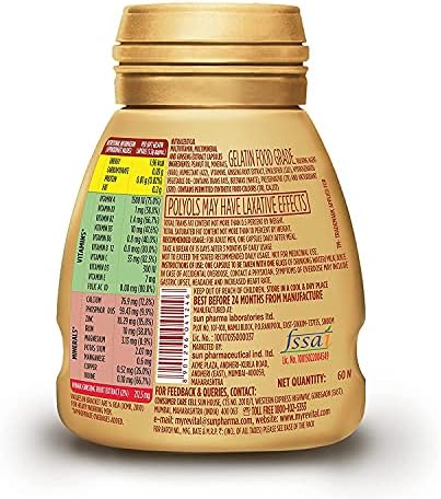 Revital H for Men with Multivitamins, & Natural Ginseng for Daily Immunity Strong Bones, and Enhances Energy Level - 60 Capsules