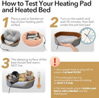 USB Pet Heating Pad – Turns Any Pet Bed Heated (Use Inside Bed), 5V/2A Required, 5-Temp & Timer, 140°F Auto Shut-Off, Waterproof Warmer for Cats/Dogs, Power Bank/Wall/Car Powered (8"x11.5")