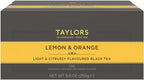 Taylors of Harrogate Lemon & Orange, Black Tea, Individually Wrapped Bags, 100 Count (Pack of 1), Citrussy, Fragrant and Light, Caffeinated, Enjoy Hot or Iced, 100 Teabags