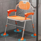 Shower Chair for Inside Shower, Heavy Duty Shower Seat with Back, Shower Seats for Elderly with Arms, Shower Chair for Bathtub Foldable, Adjustable Leg Height (A)