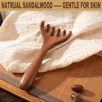 Wooden Scalp Massager, Foot Massage Tool, Massage Comb for Scalp Gua Sha - Sandalwood