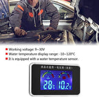 Car LCD Screen Voltmeter, LED Digital Car Voltmeter, Car Voltmeter Car Thermometer for Auto Car Truck