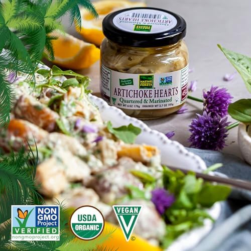 Native Forest Quartered & Marinated Artichoke Hearts - Artichokes, Canned Artichoke Hearts Marinated, Artichoke Hearts Canned - 6 Ounce (Pack of 6)