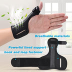 Thumb Brace,Thumb Spica Splint, Adjustable Breathable Wrist Splint/Hand Brace for Right and Left Hand, Pain Relief, Thumb & Wrist Support for Carpal Tunnel, Arthritis, Tendonitis, Sprains (Black, L)