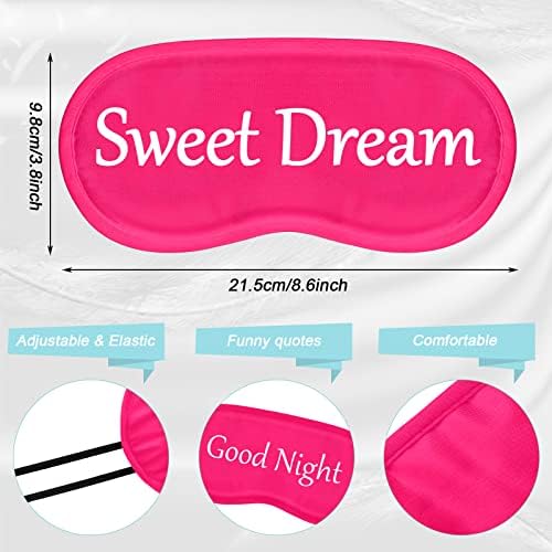 Eurzom 20 Pieces Funny Sleeping Eye Mask Bulk with Adjustable Strap Sleep Blackout Eye Mask for Night Blindfold Cover for Spa Women Men Adult Pajama Party Favors(Fresh Colors)