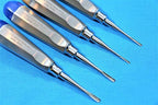 Dental Luxating Elevator Surgical Root Instruments Straight Tip 1.3 mm 2mm 3mm 4mm Set of 4 Each Premium German