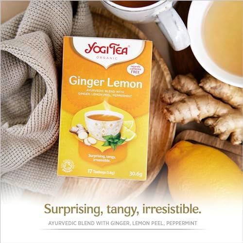 YOGI TEA Organic Ginger Lemon Herbal Tea - 17 Bags