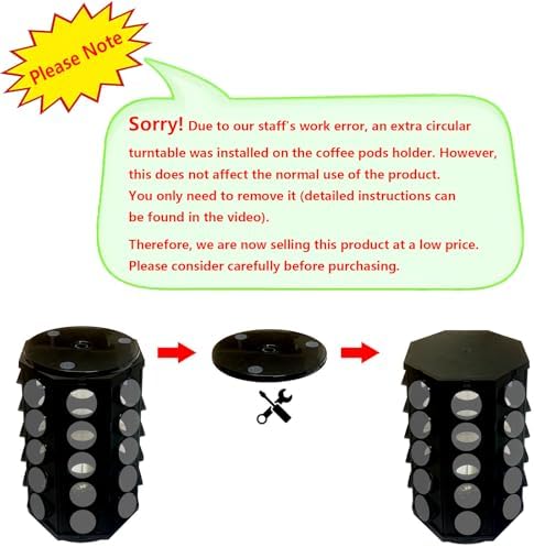 K Cup Coffee Pod Holder Storage Carousel Organizer Stand Compatible with 40 K-Cup Pods(black--01)