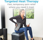 Pure Enrichment® PureRelief® XL Heating Pad - 12" x 24" Electric Heating Pad for Back Pain & Cramps, 6 Heat Settings, Soft Machine Wash Fabric, Auto-Off & Moist Heat (Charcoal Gray)