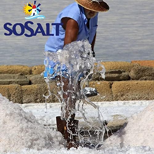 SOSALT DAL MARE DI TRAPANI Coarse Sea Salt, Sicilian, Bulk, Foodservice Bucket, Canning, Pickling, Cooking, Grilling, Asado, Parilla, Steak, Trapani, Mediterranean, Sicily, Italy, 27.56 Lbs (12.5 kg)