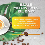 Magnum Exotics Coffee, Blue Mountain Ground Coffee Blend - Light-Medium Roast, Made from 100% Arabica Beans, Rich & Smooth Flavor, Fresh Roast - 1 Lb Bag (Pack of 2)