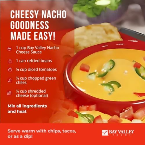 Nacho Cheese Sauce, 6lb 10oz Can – Bulk Food Service Size for Parties, Concessions & Events – Versatile Queso Dip for Chips, Tacos, Burritos, Hot Dogs & Mac and Cheese