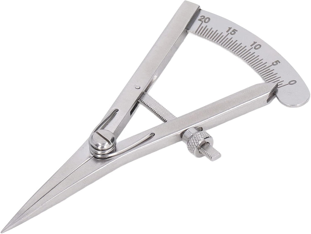 Adjustable Marking Gauge Mini Edge Press, Adjustable Lockable Divider Leather Compass, Leather Compass, Stainless Steel Adjustable for Leather Trimming Projects (Screw Locking Marking Gauge)