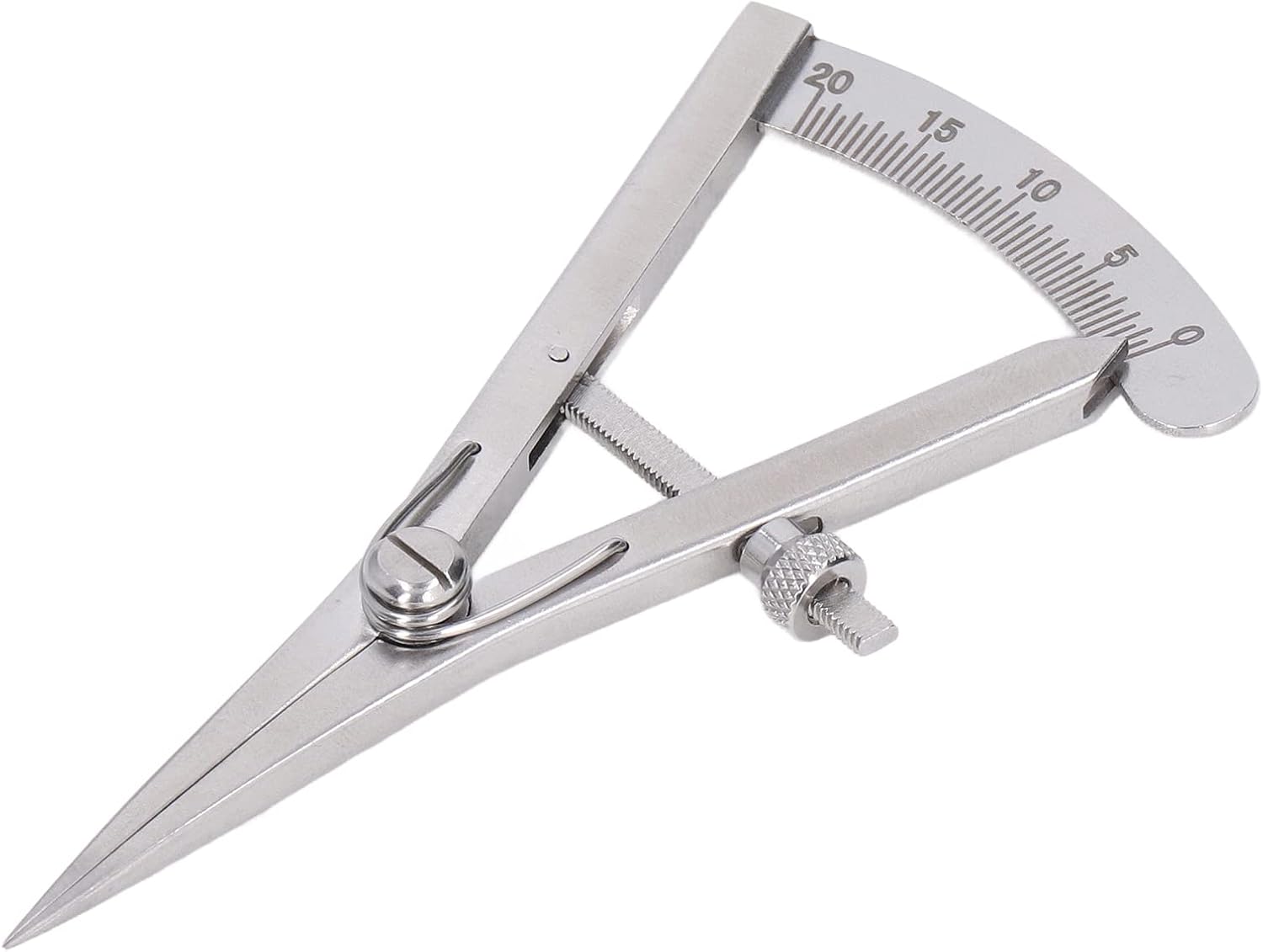 Adjustable Marking Gauge Mini Edge Press, Adjustable Lockable Divider Leather Compass, Leather Compass, Stainless Steel Adjustable for Leather Trimming Projects (Screw Locking Marking Gauge)