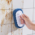 Scouring Pad Brush kit 4 Pieces, Cleaning Brush with Handle, Dish Scrub Brush, Bathroom Brush, Sink Scrub Brush
