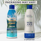 Earth's Bounty Tahitian Organic Noni Juice - 32 fl.oz - 100% Pure, Natural Immune & Joint Support - Organic, Kosher Noni Juice - No Additives (Pack of 2)