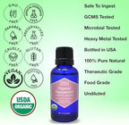 Organic, Peppermint Oil, Food Grade, Edible, for Digestion, IBS, Hair – 100% Pure, Peppermint Essential Oil, Mint Oil, Safe for Ingestion, by Zongle Therapeutics, 1 OZ