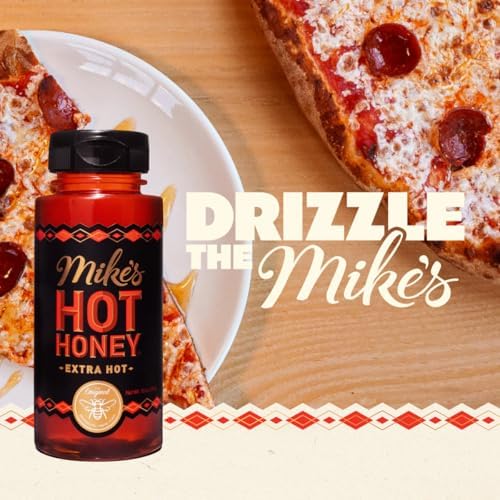 Mike's Hot Honey, Extra Hot, America's #1 Brand of Hot Honey, Spicy Honey Infused with Chili Peppers, Sweet Heat, Perfect for Hot Sauce Lovers (10oz Bottle, 1 Pack)