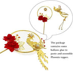 Traditional Chinese Wedding Cake Topper, Iron Phoenix Cake Topper, Valentines Day Wedding Party Decorations Supplies