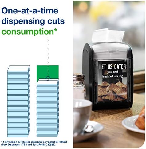 Tork Xpressnap Fit White Dispenser Napkin N14, 2-ply, 6 x 720 napkins, 800700