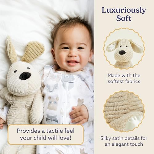 warmies Microwavable & Weighted Stuffed Animals, Puppy - Microwave Stuffed Animal Heating Pad - Weighted Plushies for Calming Comfort - for Adults & Children (Boys, Girls, Babies & Toddlers)