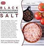 Spicy World Whole Black Peppercorns 16 Oz + Himalayan Pink Salt Coarse 1.75 LB (28 Oz)