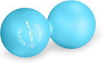 Peanut Massage Ball, Double Lacrosse Ball for Myofascial Release, Trigger Point Therapy, Muscle Relief, Acupoint Massage, Alleviating Neck, Shoulder, Back, Legs, or Muscle Tension - Blue