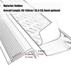 Doorway Uneven Floor Transition Strip, Rubber Floor Transition Strip Edge Trim for Entry, Lightweight T-Molding Threshold Strips, Wood to Carpet Thresholds Reducer, Easy to Install