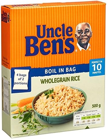 Uncle Ben's Boil in Bag Wholegrain Rice (4x125g)
