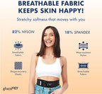 Insulin Pump Holder Waist Belt for Adults, Soft, Elastic & Breathable Fabric with Mesh Window for Easy Viewing, Comfortable for Daily Wear and Sleeping, Fits Waist 30''–40'', Beige