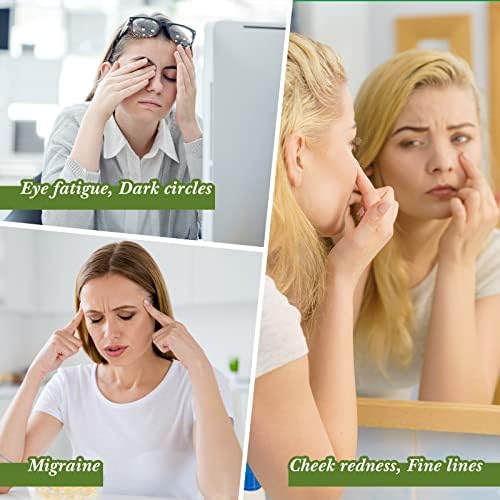 Patelai Jade Facial Mask, Jade Sleep Natural Stone Green Facial Cooling Mask, Beauty Skincare Massage Tools for Alleviate Puffiness Face Massage Puffy Eyes Dark Circles