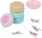SEWACC 4pcs Macaron Phone Screen Cleaners Set, Cellphone Touch Screen Wipes Brush with Lanyard Keychain for Smartphones, Computer, Glass Lens, Random Color