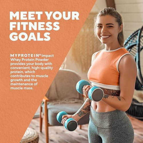 Myprotein Impact Whey Protein Powder, 2.2 Lbs (31 Servings) Mocha, 22g Protein & 5g BCAA Per Serving, Shake for Superior Performance
