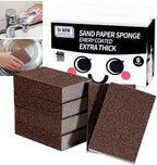 Carborundum Heavy Duty Scouring Sponges - Fiberglass-Free Nano Rust Eraser for Pots, Pans, Grill, Oven Racks & Sink Stains (1'' 6Ct (Pack of 1))