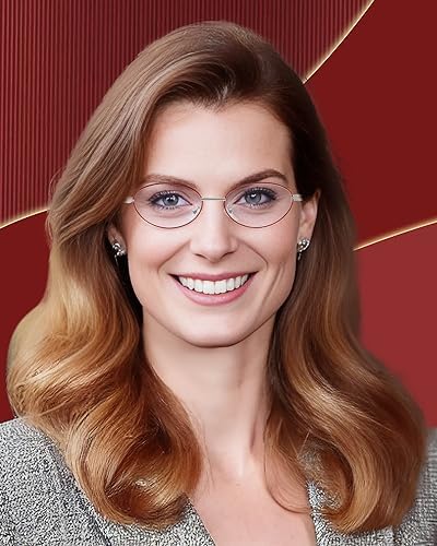 LUFF 3 Pack Reading Glasses for Women Blue Light Blocking Computer Readers Stylish Oval Metal Wire Frame Eyeglasses