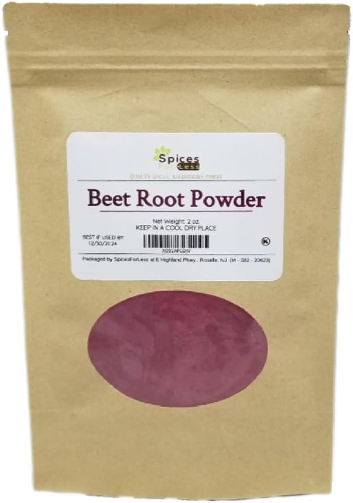 SFL Beet Root Powder – Pure Beetroot Spice For Natural Food Coloring – Powerful Superfood - Add to Smoothies And Beverages As A Nutrition Nitric Oxide Booster (2 oz)