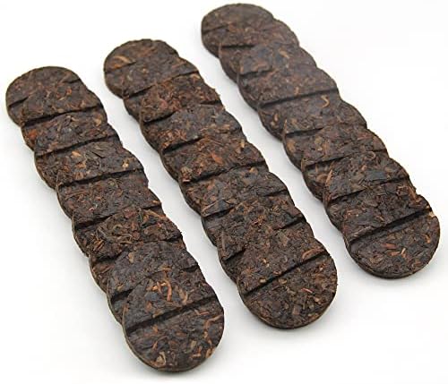 LWXLJMJZC－(24 Cakes-96 Cups) Pu-erh Tea in Bamboo Leaf Tube -Ripe Puerh Tea Cake -Easily Divided into Halves or Quarters-Shu Puer Tea-Ripe Puerh Tea Mini Cakes (200g/7.1 oz)