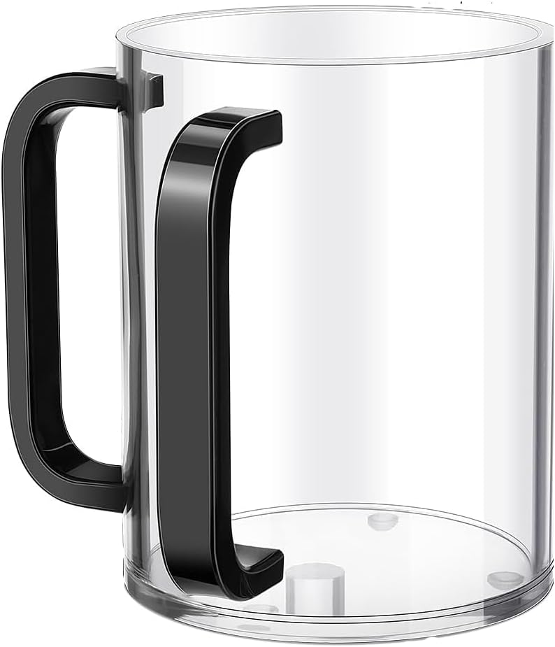 Judaica Hand Washing Cup with Dual Handles,5" Acrylic Washing Cup for Netilat Yadayim,Acrylic Clear Wash for Jewish Ritual