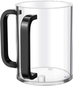 Judaica Hand Washing Cup with Dual Handles,5" Acrylic Washing Cup for Netilat Yadayim,Acrylic Clear Wash for Jewish Ritual