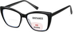 Bifocal Reading Glasses Women Cat Eye Oversized Blue Light Blocking Computer Readers Designer Clear Top Eyewear PT2001