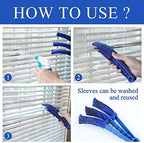 Hiware Window Blind Cleaner Duster Brush with 5 Microfiber Sleeves - Blind Cleaner Tools for Window Shutters Blind Air Conditioner Jalousie Dust