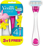 Gillette Venus Tropical Women's Disposable Razor, 3 Count (Pack of 2)