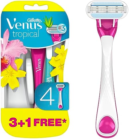 Gillette Venus Tropical Women's Disposable Razor, 3 Count (Pack of 2)
