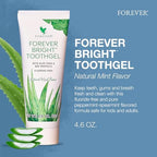 Forever Living - Bright Toothgel - Fluoride-Free Aloe Vera Gel with Bee Propolis, Peppermint-Spearmint Flavor, Dental Care, 4.6 oz