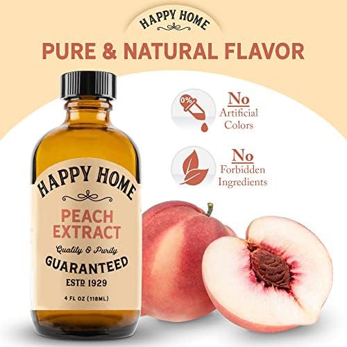 Happy Home Premium Natural Peach Flavor - Certified Kosher, 4 oz.